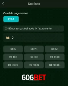 deposits 606BET